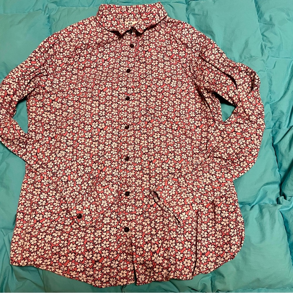 Uniqlo Flannel shirt Size M Floral print